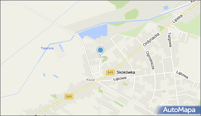 Skokówka, Graniczna, mapa Skokówka