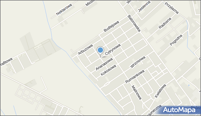 Skórzewo gmina Dopiewo, Grejpfrutowa, mapa Skórzewo gmina Dopiewo