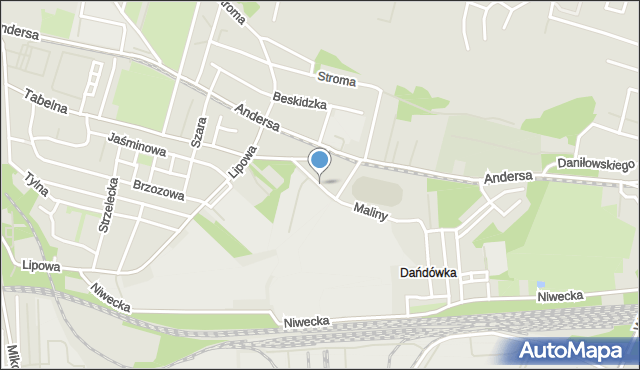 Sosnowiec, Grzybowa, mapa Sosnowca