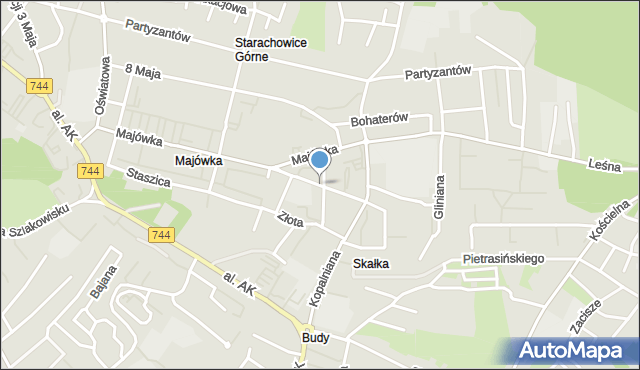 Starachowice, Graniczna, mapa Starachowic