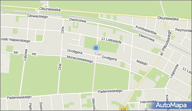 Sulejówek, Grottgera Artura, mapa Sulejówek
