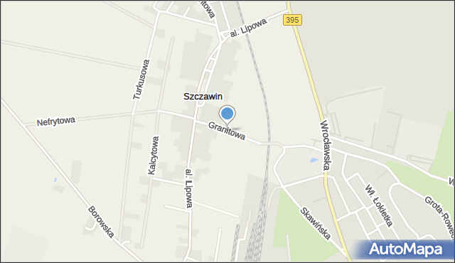 Szczawin gmina Strzelin, Granitowa, mapa Szczawin gmina Strzelin