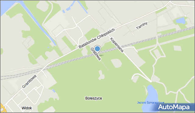 Szczecin, Grabowa, mapa Szczecina