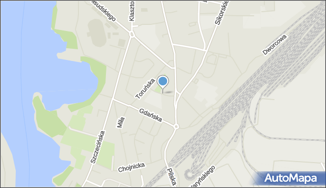 Szczecinek, Grudziądzka, mapa Szczecinek