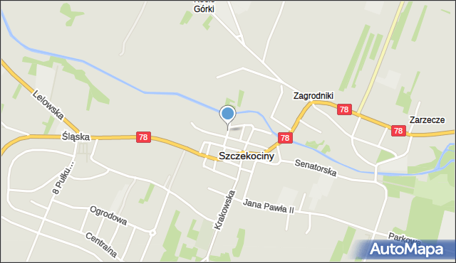 Szczekociny, Grochowskiego, mapa Szczekociny