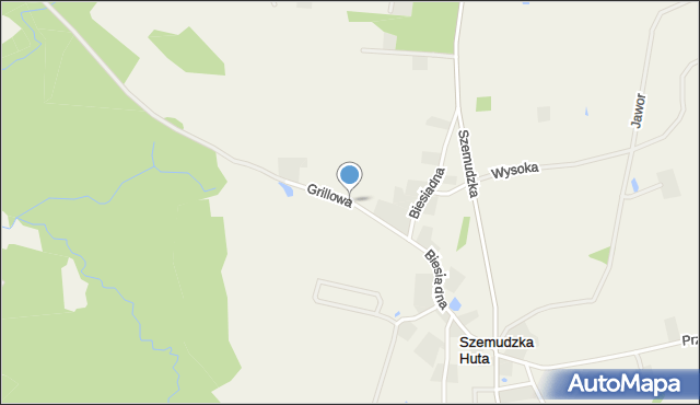 Szemudzka Huta, Grillowa, mapa Szemudzka Huta