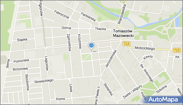 Tomaszów Mazowiecki, Grunwaldzka, mapa Tomaszów Mazowiecki