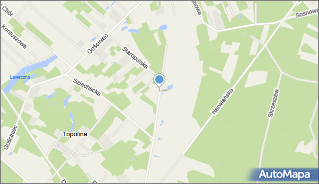 Topolina, Graniczna, mapa Topolina