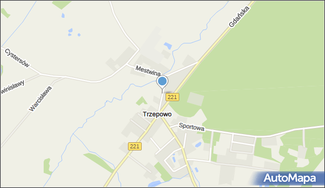 Trzepowo gmina Przywidz, Grodzka, mapa Trzepowo gmina Przywidz