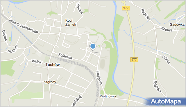 Tuchów, Grochmala Stanisława, prof., mapa Tuchów