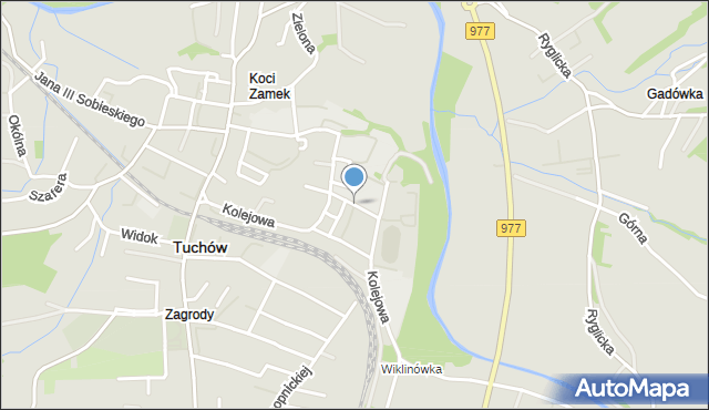 Tuchów, Grochmala Stanisława, prof., mapa Tuchów