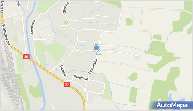 Uniegoszcz, Graniczna, mapa Uniegoszcz