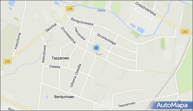 Wągrowiec, Grunwaldzka, mapa Wągrowiec