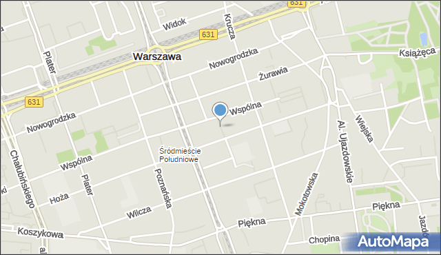 Warszawa, Grabowskiego Antoniego, mapa Warszawy