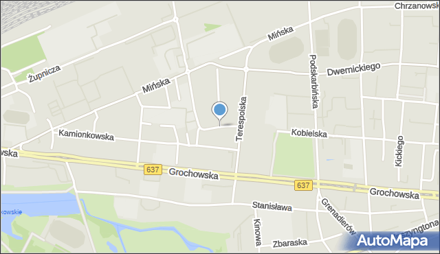 Warszawa, Groszowicka, mapa Warszawy