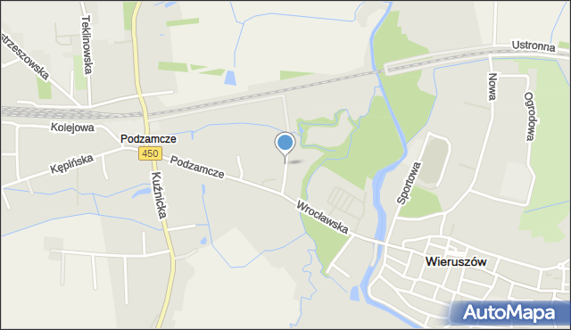 Wieruszów, Graniczna, mapa Wieruszów