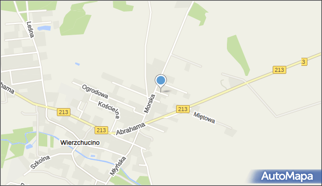 Wierzchucino, Graniczna, mapa Wierzchucino