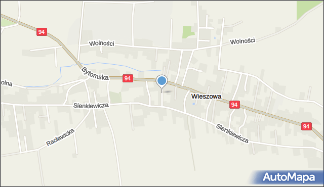 Wieszowa, Grunwaldzka, mapa Wieszowa