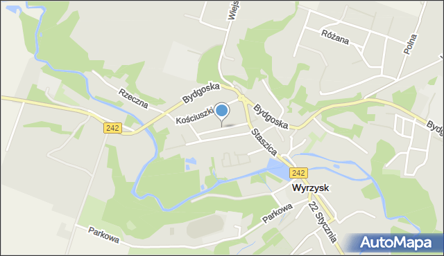 Wyrzysk, Grunwaldzka, mapa Wyrzysk