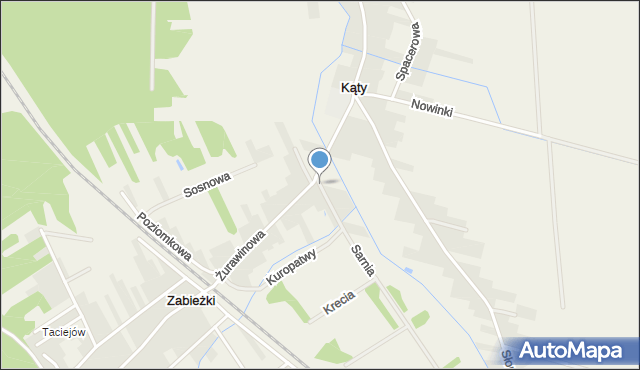 Zabieżki, Graniczna, mapa Zabieżki