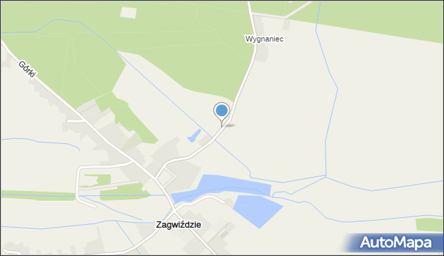 Zagwiździe, Grabicka, mapa Zagwiździe