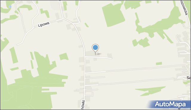 Zalas gmina Krzeszowice, Graniczna, mapa Zalas gmina Krzeszowice