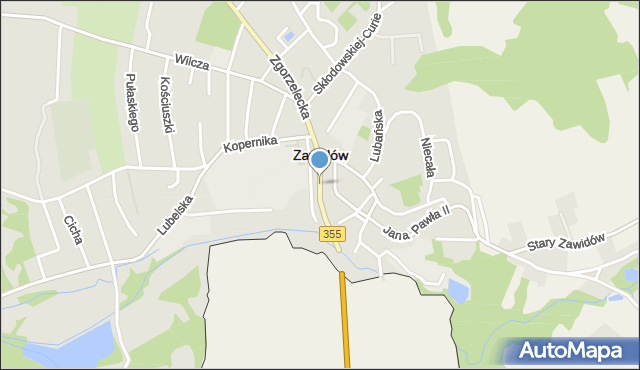 Zawidów, Graniczna, mapa Zawidów