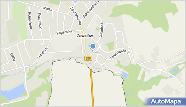 Zawidów, Grunwaldzka, mapa Zawidów