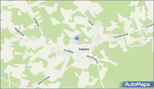 Żelazko, Grabowa, mapa Żelazko