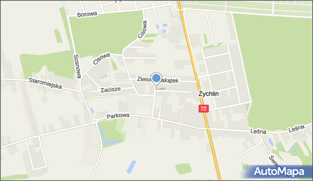 Żychlin gmina Stare Miasto, Grabowa, mapa Żychlin gmina Stare Miasto