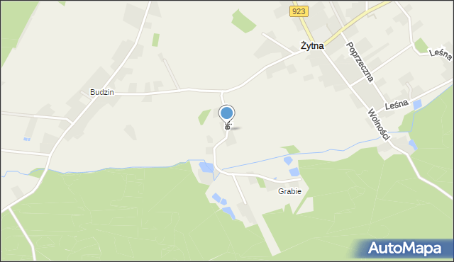 Żytna, Grabie, mapa Żytna