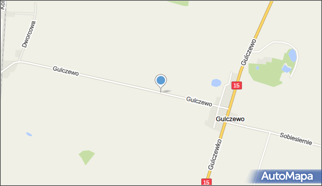 Gulczewo gmina Września, Gulczewo, mapa Gulczewo gmina Września