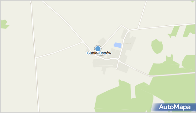 Gunie-Ostrów, Gunie-Ostrów, mapa Gunie-Ostrów