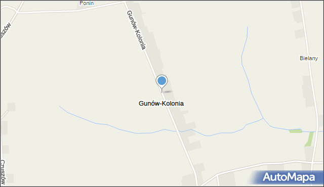 Gunów-Kolonia, Gunów-Kolonia, mapa Gunów-Kolonia