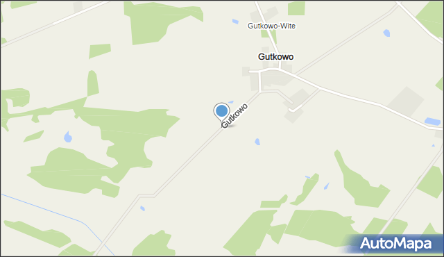 Gutkowo gmina Siemiątkowo, Gutkowo, mapa Gutkowo gmina Siemiątkowo