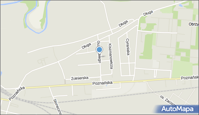 Międzyrzecz, Guzowskiego Henryka, ks. inf., mapa Międzyrzecz