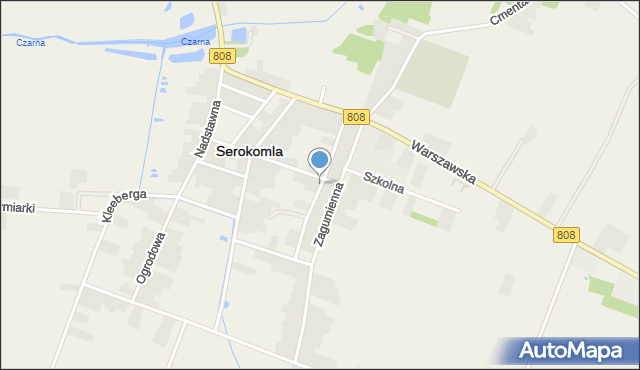 Serokomla, Gumienna, mapa Serokomla