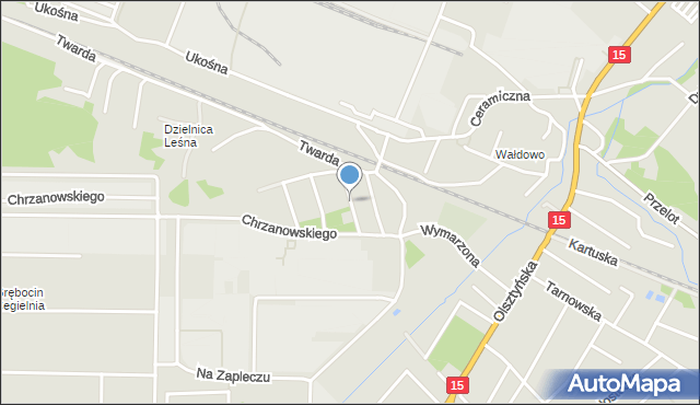 Toruń, Gustlika, mapa Torunia