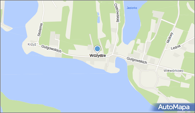 Wdzydze, Gulgowskich Teodory i Izydora, mapa Wdzydze