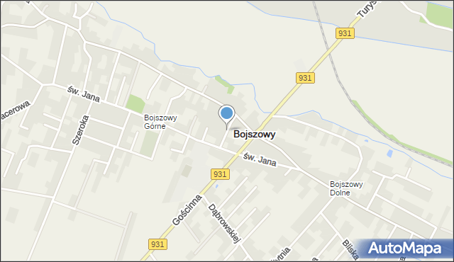 Bojszowy, Gwarna, mapa Bojszowy