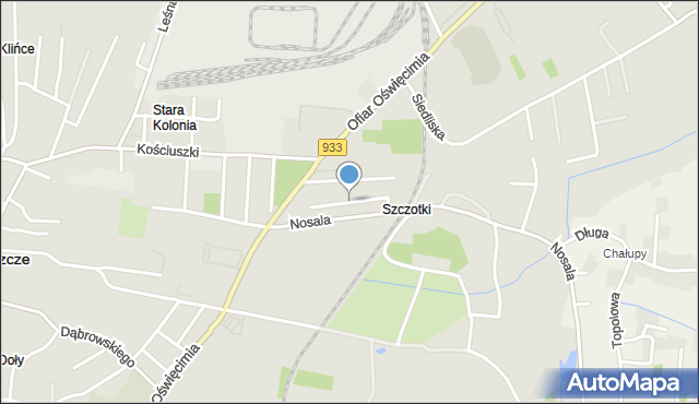 Brzeszcze, Gwarków, mapa Brzeszcze