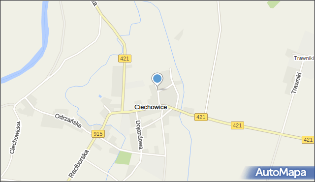 Ciechowice, Gwiaździsta, mapa Ciechowice