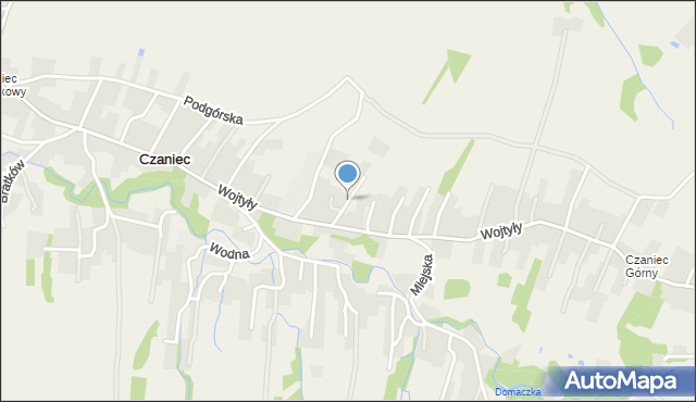 Czaniec, Gwiezdna, mapa Czaniec