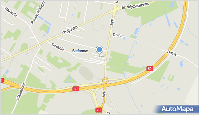 Góra Kalwaria, Gwardzistów, mapa Góra Kalwaria