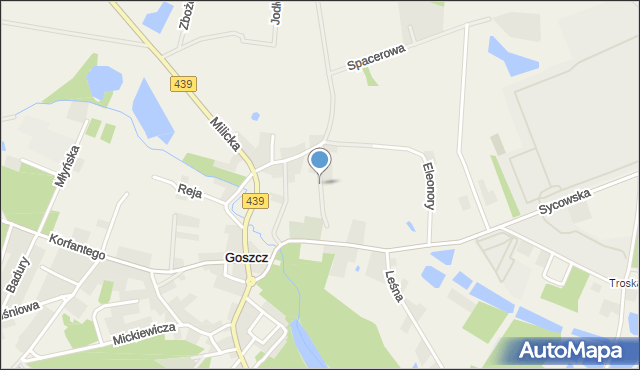 Goszcz, Gwoździa Alojzego, ks., mapa Goszcz