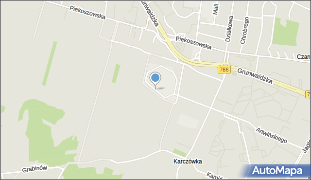 Kielce, Gwarków, mapa Kielc