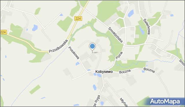 Kobysewo, Gwiezdna, mapa Kobysewo
