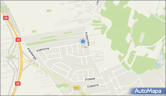 Lubartów, Gwiezdna, mapa Lubartów