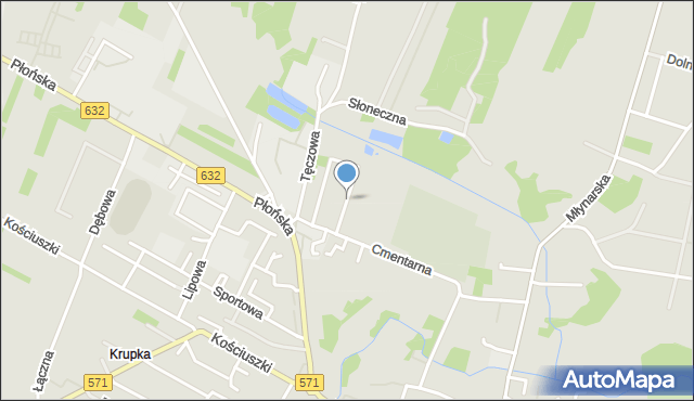 Nasielsk, Gwiaździsta, mapa Nasielsk