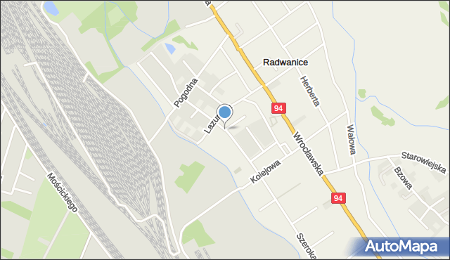 Radwanice gmina Siechnice, Gwiaździsta, mapa Radwanice gmina Siechnice